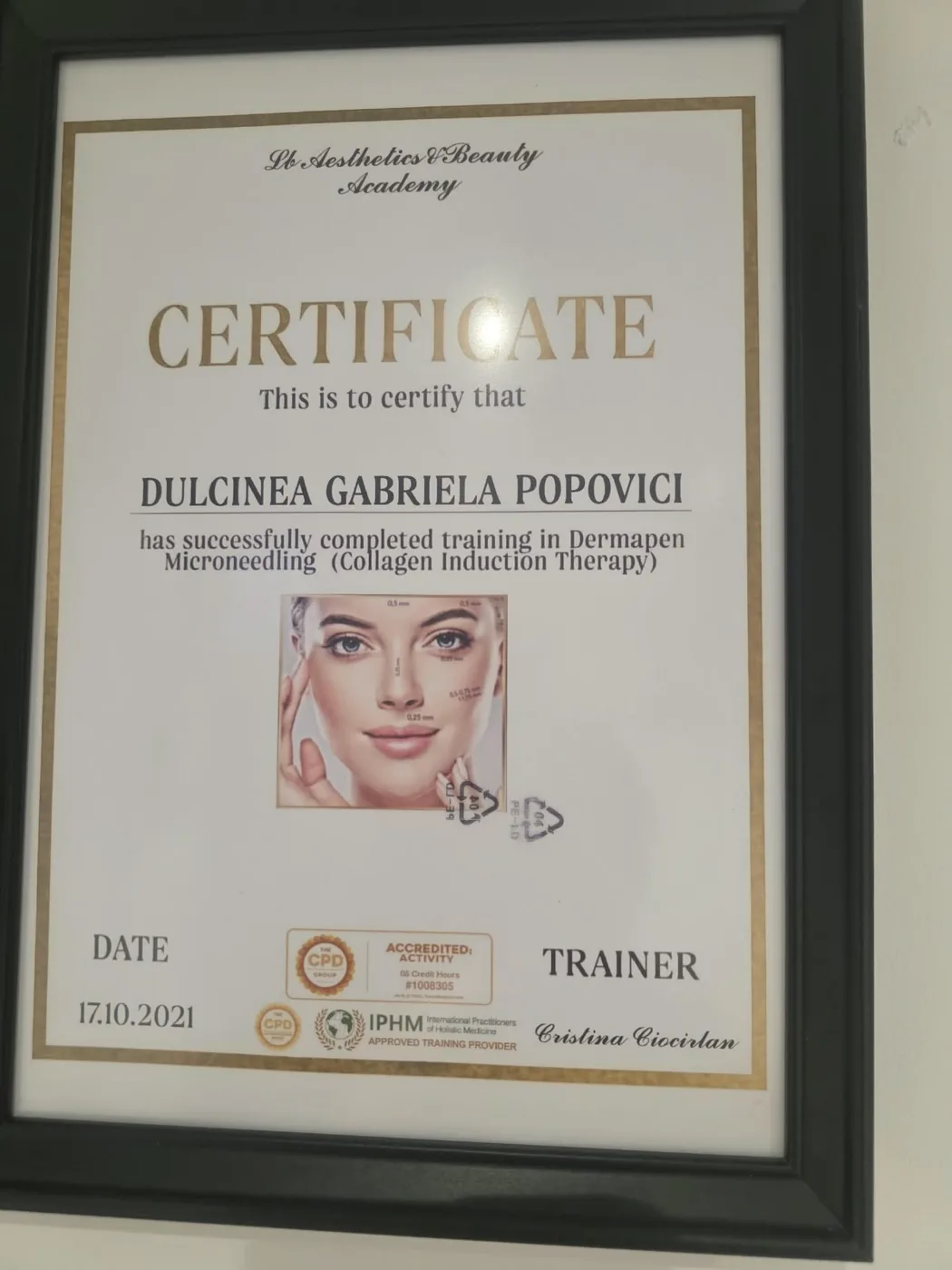 Dermapen micro-needling training certificate