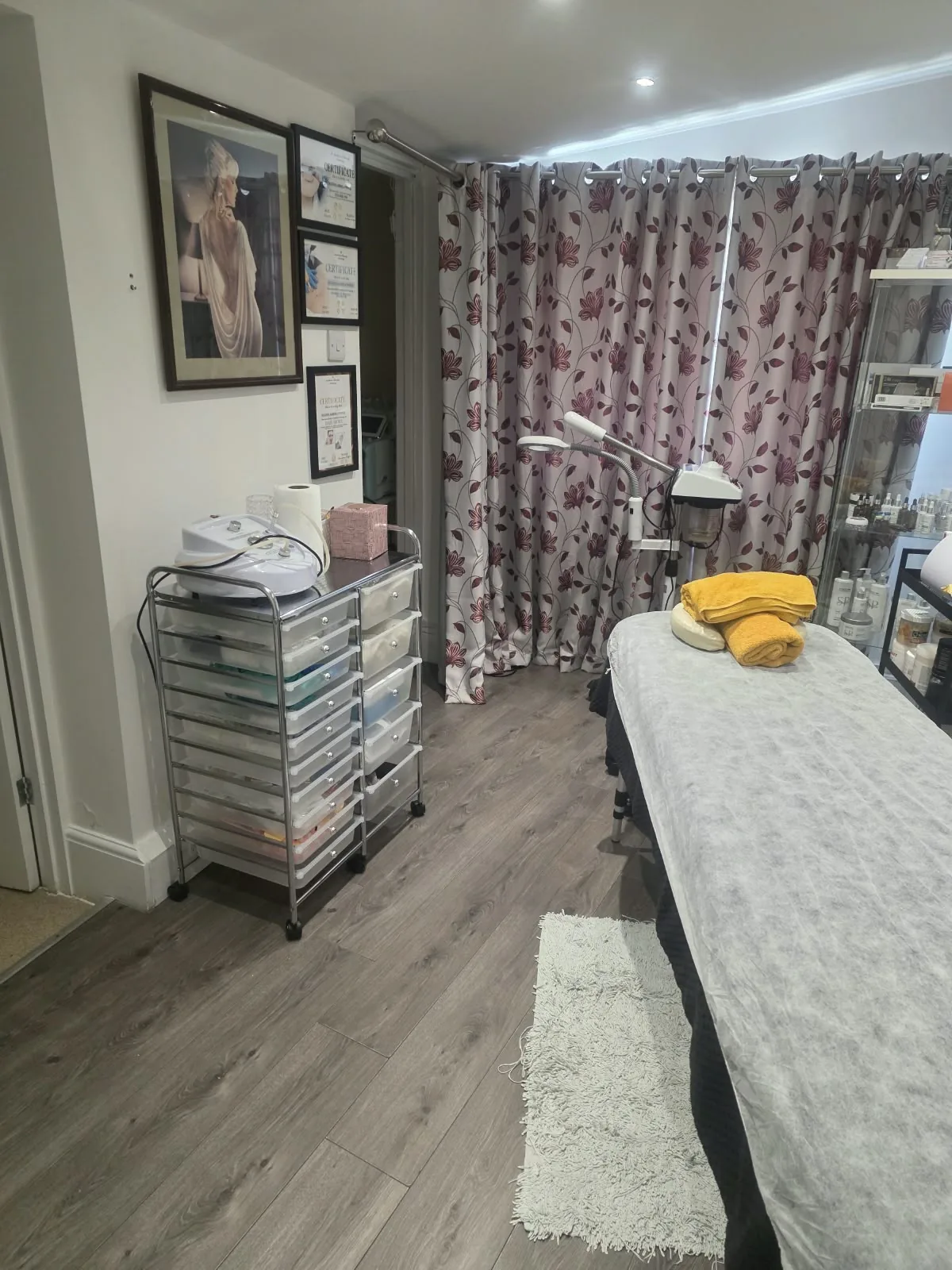Treatment room seen from the door